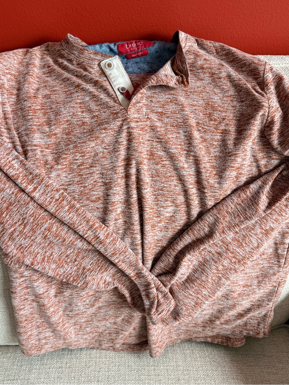 Bruno Milano Super Soft Long Sleeve Shirt‎ – Men’s Medium